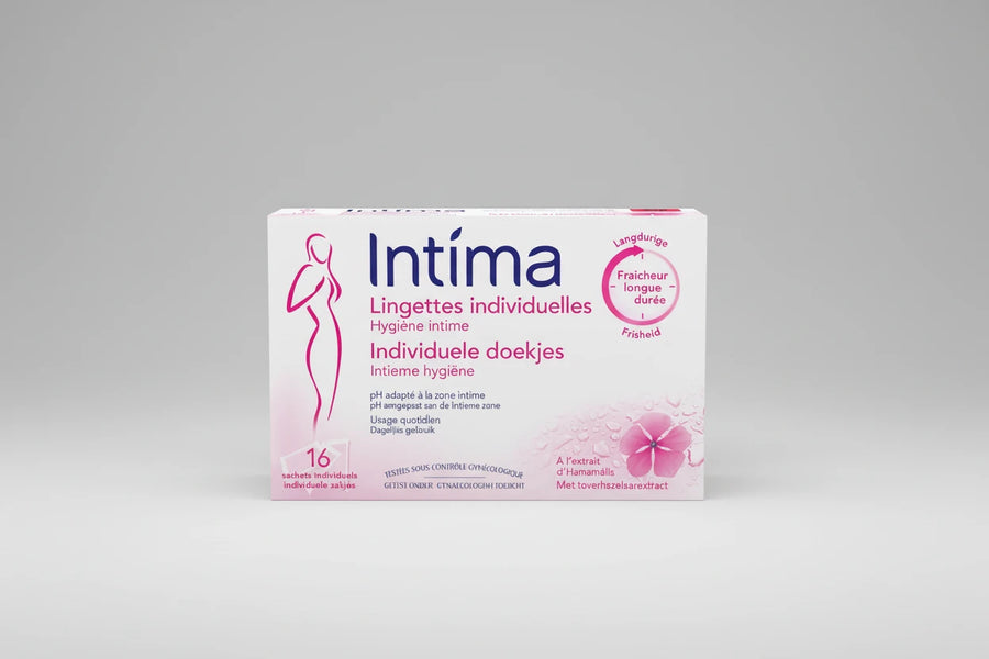 INTIMA LINGETTES INTIMES INDIVIDUELLES 16 UNITÉS + CRÈME DOUCHE EXTRA DOUCE 500ML