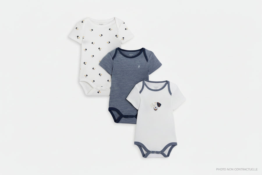 BODY ENFANT 2 ANS OKAIDI LOT DE 3