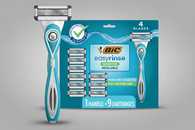 RASOIR BIC EASYRINSE 4 LAMES+RECHARGE