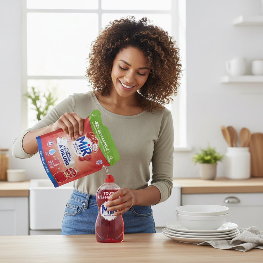 Liquide vaisselle Recharge Ultra Concentré Vinaigre Framboise MIR