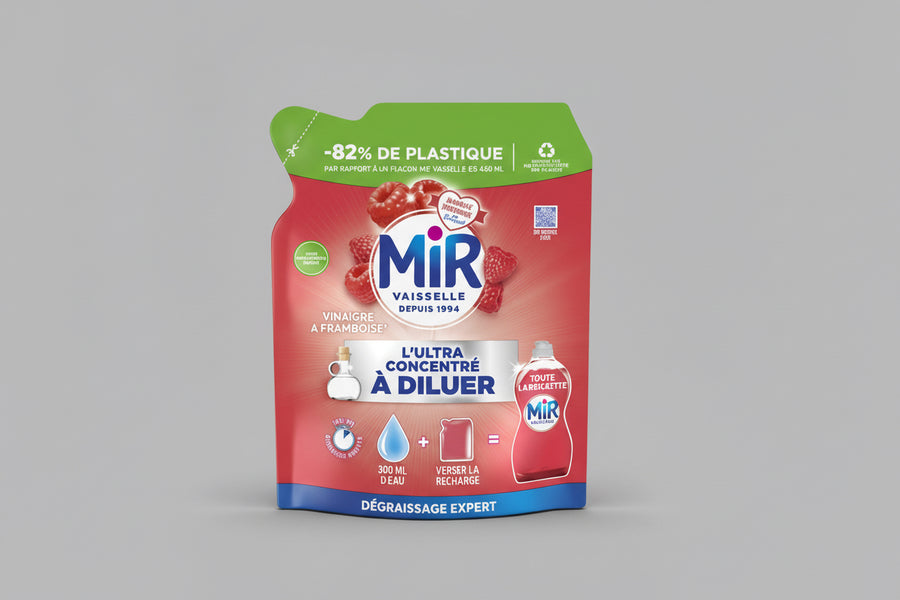 Liquide vaisselle Recharge Ultra Concentré Vinaigre Framboise MIR