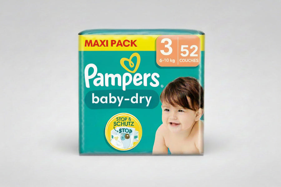 Pampers Baby-Dry Maxi – Taille 3 (124 couches ou 52 couches )